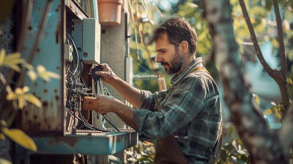 mann-arbeitet-mit-strom-an-einem-stromkasten-arbeitssicherheit-sifa-flex